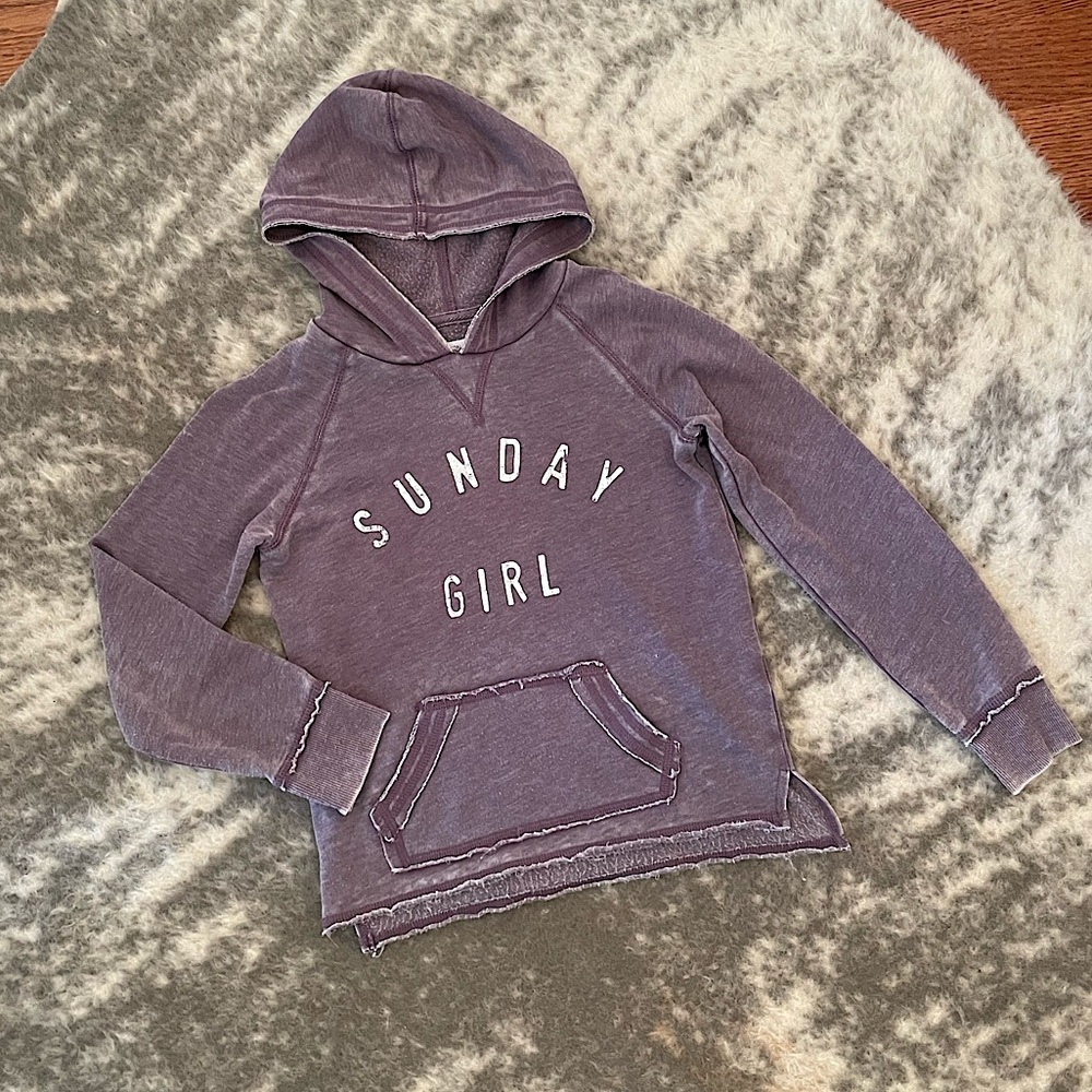 5/$25 Girls Purple Graphic Hoodie